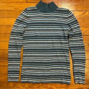 Striped mock neck Sweater
